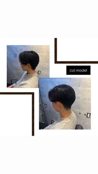 メンズ メンズカットモデル 無料Ai𑁍松本のヘアスタイル