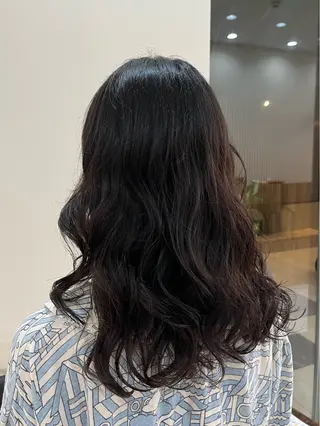 ロング パーマ コテ巻き風パーマ🌀 カラー/Asukaのヘアスタイル