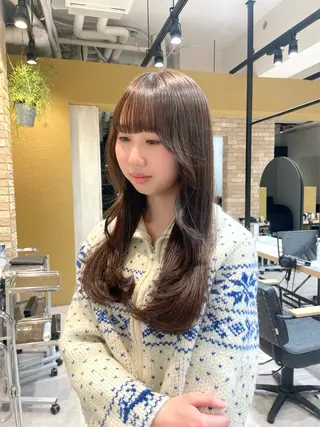 カラー 縮毛 酸性ストレート /ayumu☆のヘアスタイル