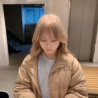 セミロング カラー ヘアアレンジ 髪質改善/ベージュ 🍀【ヒロム】🍀のヘアスタイル