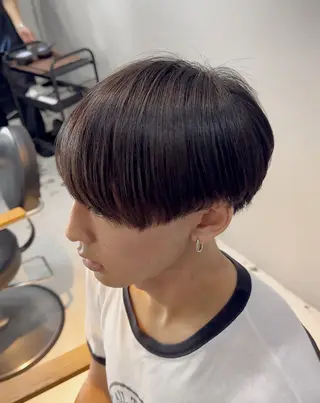 ショート メンズ men's salon gaudi 高槻店所属・曲がる縮毛矯正/ 波巻きパーマ/川岸のヘアスタイル