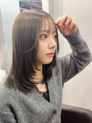 ミディアム 福原 悠介のヘアスタイル