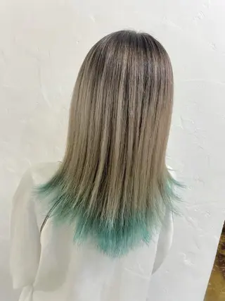 セミロング カラー hair living Liko池袋東口店【ヘアーリビング　リコ】所属・🌱透明感カラー☘️ TOYO🌱のヘアスタイル