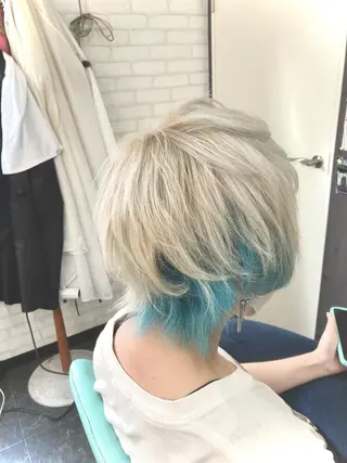 ショート カラー ヘアアレンジ Kimura Shinyaのヘアスタイル