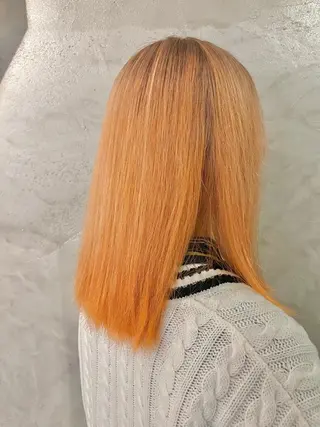 セミロング カラー FUJINO RYOのヘアスタイル