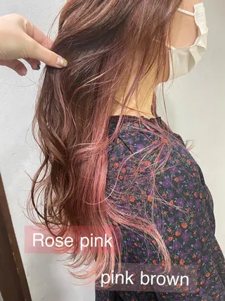 セミロング カラー 舟橋 りんかのヘアスタイル