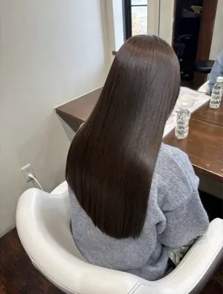 ロング 中村 潤菜のヘアスタイル