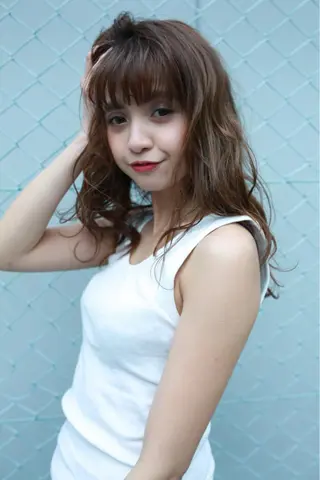 ミディアム カラー パーマ ヘアアレンジ メンズ キッズ ネイル マツエク・マツパ premier modelsのヘアスタイル