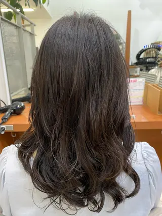 ロング コテ巻き風パーマ 河島恭平のヘアスタイル