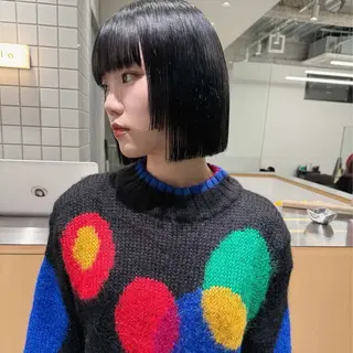 ショート hollo渋谷所属・切りっぱなしボブ /DAIKIのヘアスタイル