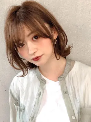 ミディアム カラー レイヤー×髪質改善✨ 渋谷/佐藤侑哉のヘアスタイル