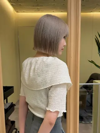 ショート 🌈扱いやすいボブ× ブリーチ🌈TAMEのヘアスタイル