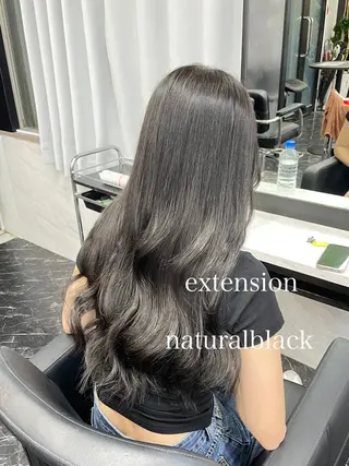 ロング カラー エクステ🩵ブリーチ 韓国ヘア🩵KAEのヘアスタイル