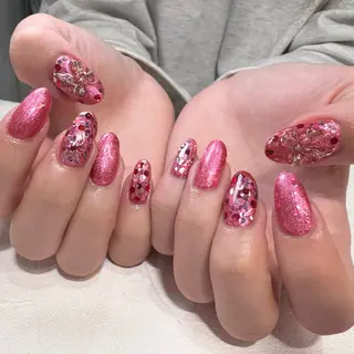 ネイル RIEKO🍒 ワンホン♡推しネイルのネイルデザイン