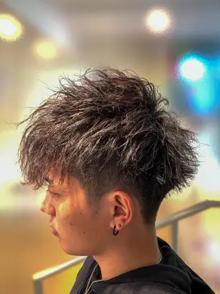 ミディアム パーマ メンズ FRISEUR smile&gentleman所属・【川西能勢口駅1分】 木村　翔乃佑のヘアスタイル