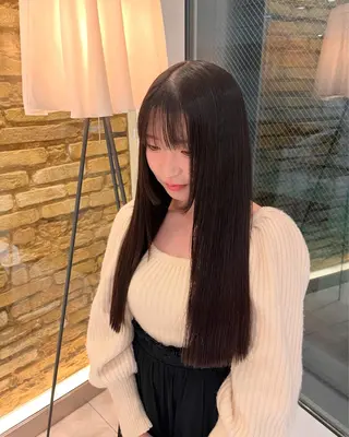 ロング hair make BEHIVE ichibancho AVEDA所属・渡邉  日向子 ・レイヤー、縮毛矯正のヘアスタイル