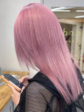 セミロング カラー 🌸柔らかハイトーン 🧃Shionのヘアスタイル