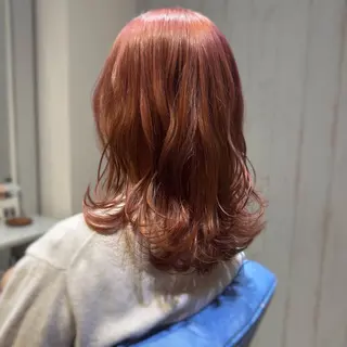 ミディアム カラー 艶カラー/レイヤー 💖心斎橋/Sakiのヘアスタイル