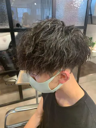ショート メンズ メンズパーマ/難波/ 心斎橋　室園亮佑のヘアスタイル