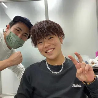 ショート パーマ メンズ シェアサロンReco-リコ- 今泉パークサイド店所属・メンズパーマ専門★★ ナカゾノのヘアスタイル