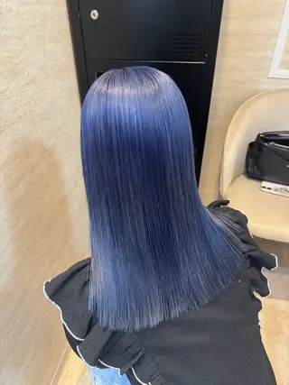 セミロング カラー elubylovis mana💜のヘアスタイル