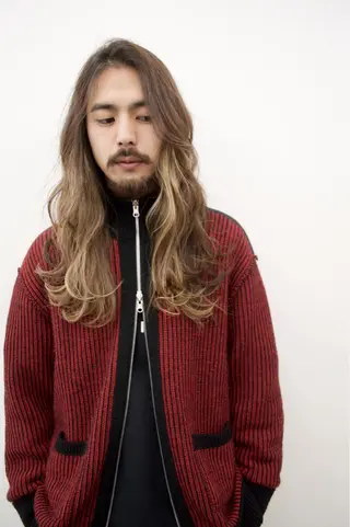 ロング カラー メンズ KEPKA ヤマグチ 天神 今泉のヘアスタイル