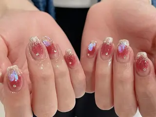 ネイル ki🍒🍒 ki ツルツルネイルのネイルデザイン