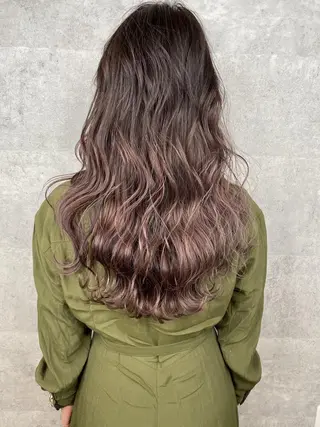 セミロング カラー _WHITE 天王寺のヘアスタイル