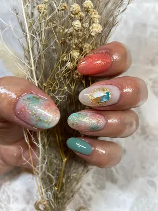 ミディアム ネイル ネイルサロン ステラのネイルデザイン