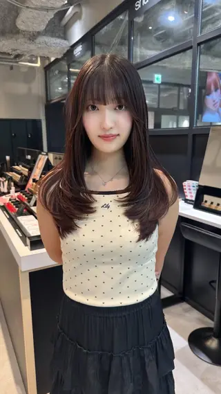 セミロング 小田 晃瑛のヘアスタイル