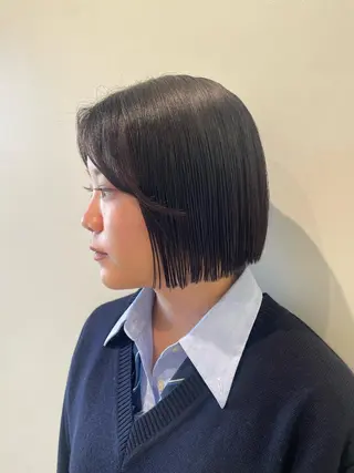 ショート ボブ/インナーカラー /眉毛/Miyuのヘアスタイル