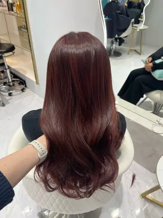 ロング カラー 名古屋/透明感カラー /韓国ヘア/高木梨帆のヘアスタイル