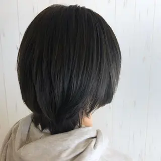 ショート カラー ボブ/透明感カラー 🤍永田真穂のヘアスタイル