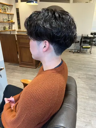 ミディアム パーマ メンズ 💐美しいショート× パーマ💐早坂駆留のヘアスタイル