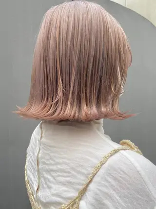 ショート カラー ヘアアレンジ ハイトーン/ ボブ 中村麟のヘアスタイル