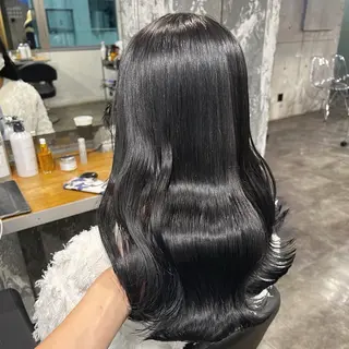 セミロング カラー パーマ ヘアアレンジ メンズ キッズ 🦋透明感グレージュ /韓国レイヤー🦋のヘアスタイル