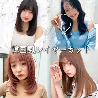 ロング カラー 縮毛矯正/韓国ヘア /ブリーチ/柴山のヘアスタイル