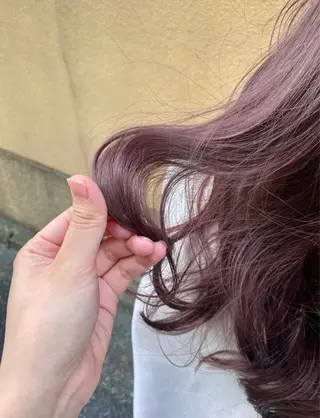 セミロング カラー うる艶カラー× ハイトーン/miuのヘアスタイル