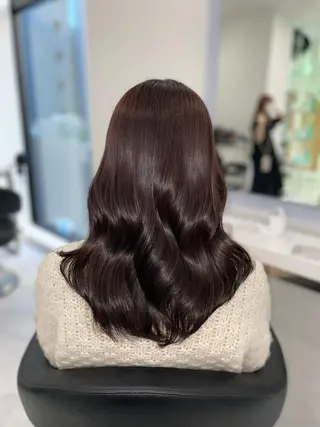 セミロング カラー ヘアアレンジ Ella所属・nana【艶髪】/ レイヤー/縮毛矯正のヘアスタイル