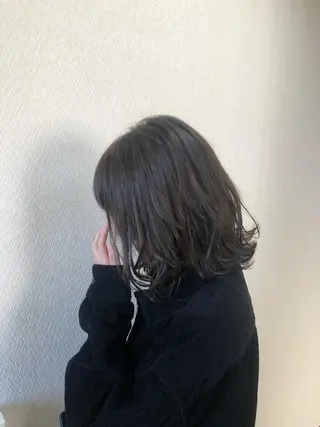 ミディアム カラー 水野 雪 /パーマ/暖色カラーのヘアスタイル