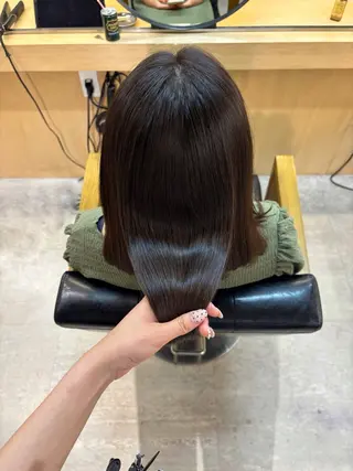 rinka／縮毛矯正 スタイリング 暖色のヘアスタイル
