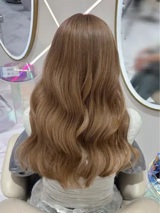 ロング カラー AYU/ハイトーンカ ラー/ヘアアレンジのヘアスタイル