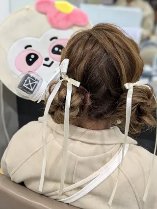 ロング ヘアアレンジ ヘアセット/中洲 Akaneのヘアスタイル