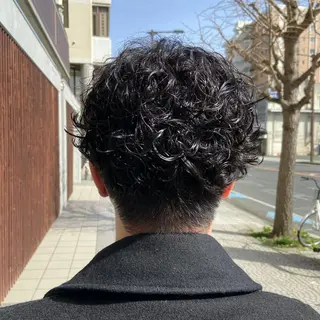ショート パーマ メンズ インナーカラー指名 No.1菊池柊真のヘアスタイル
