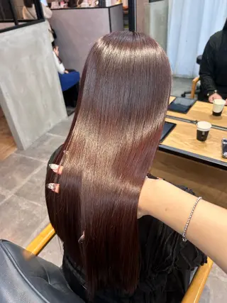 ミディアム カラー 韓国×髪質改善カラー 💎hinaのヘアスタイル