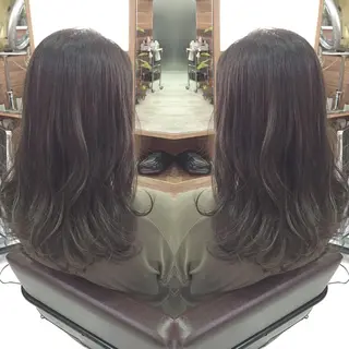 ミディアム セミロング カラー 青木 茂樹⭐️ 透明感カラーのヘアスタイル