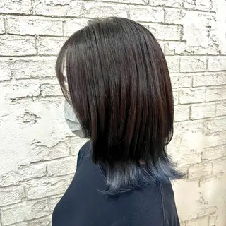 セミロング 艶髪ブリーチカラー 💗manaka💗のヘアスタイル