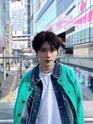 ショート カラー パーマ メンズ [渋谷ブリーチ] 玲弥のヘアスタイル