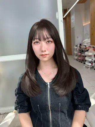ロング oto🎀×美髪× シースルー前髪🤍のヘアスタイル