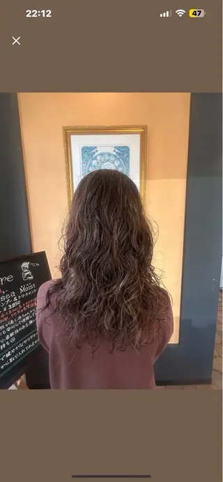ミディアム パーマ 早見 つばさのヘアスタイル